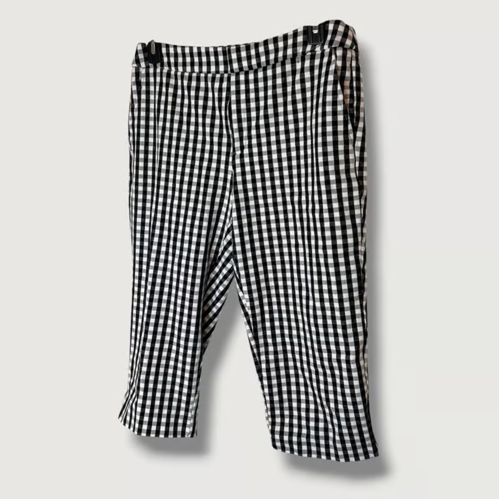 Time and Tru Black White Check Cropped Pants Size‎ 14